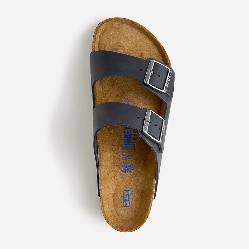 Black Oiled Leather J.Crew Birkenstock® Arizona soft-footbed sandals | J.Crew Factory | RZBSX7105