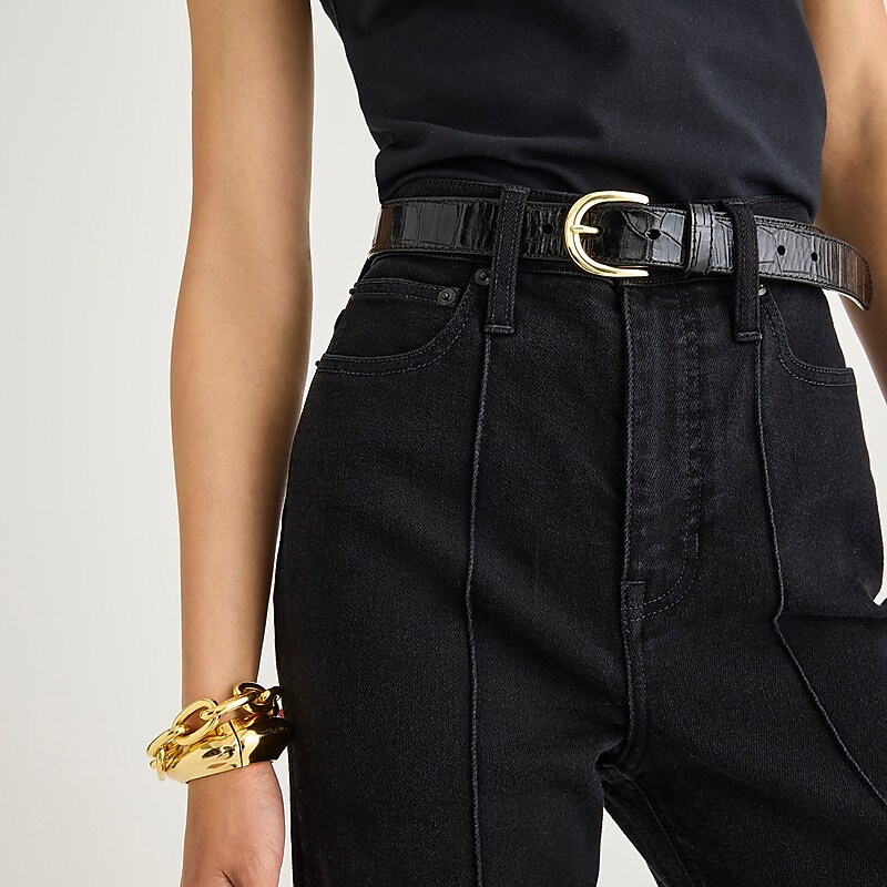 Black Rinse J.Crew Denim trouser | J.Crew Factory | FZWYD9120