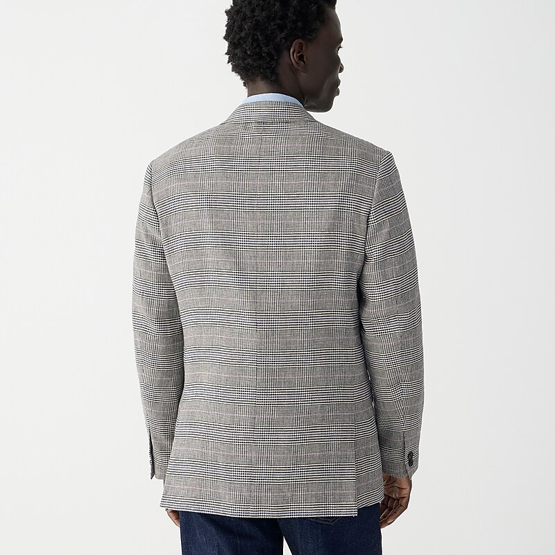 Black White Blue J.Crew Kenmare Relaxed-fit blazer in cotton-linen blend | J.Crew Factory | PUVGJ9074