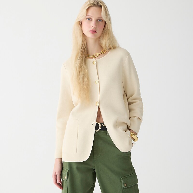 Bleached Sand J.Crew Giselle sweater-blazer | J.Crew Factory | WILZA1029