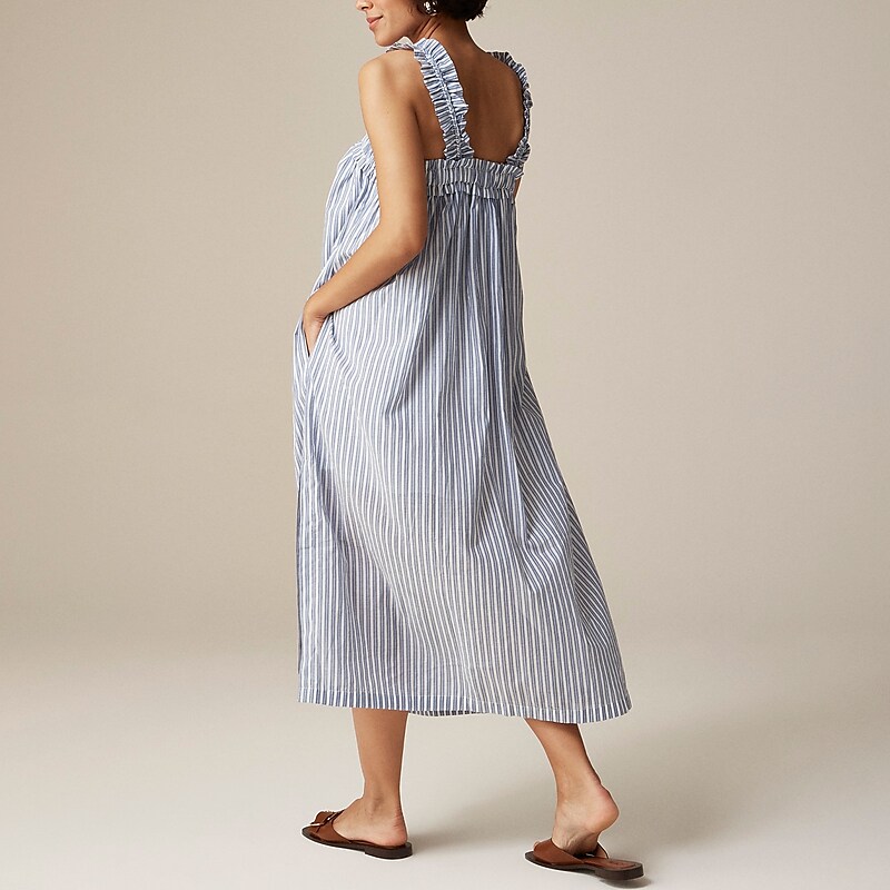 Blue J.Crew Cotton voile ruffle-trim shift dress | J.Crew Factory | DEKLF6159