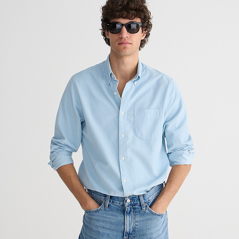 Blue J.Crew Fine-wale corduroy shirt | J.Crew Factory | CRAPZ7893