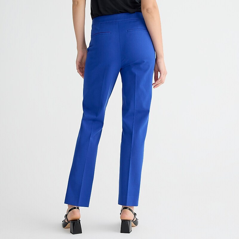 Blue J.Crew Kate straight-leg pant in bi-stretch cotton blend | J.Crew Factory | NWAZT4672