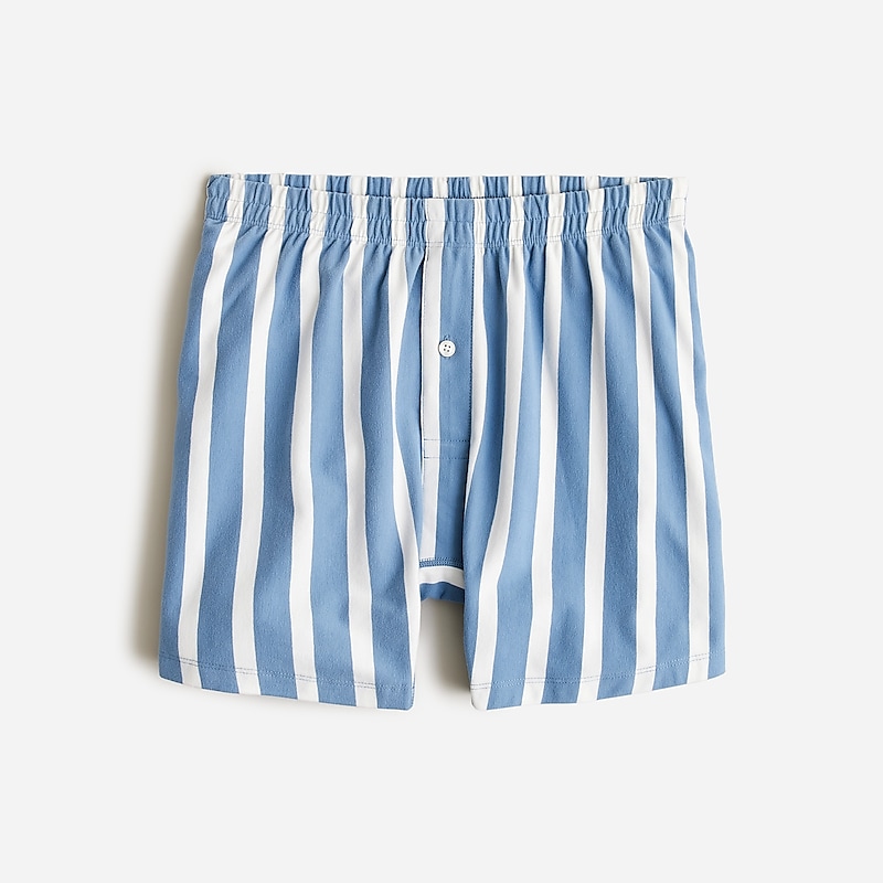 Blue White Casa Vert St J.Crew Stretch knit boxer short | J.Crew Factory | KIVCY2360