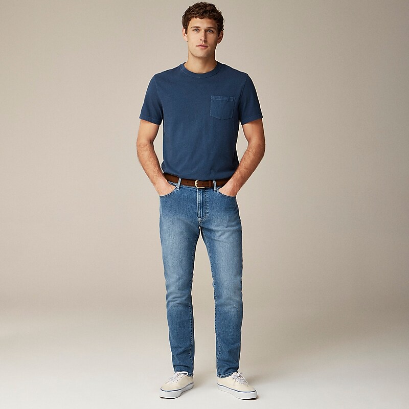 Bright Medium Indigo Wa J.Crew 1040 Athletic Tapered-fit stretch jean in medium wash | J.Crew Factory | NPUJE4258