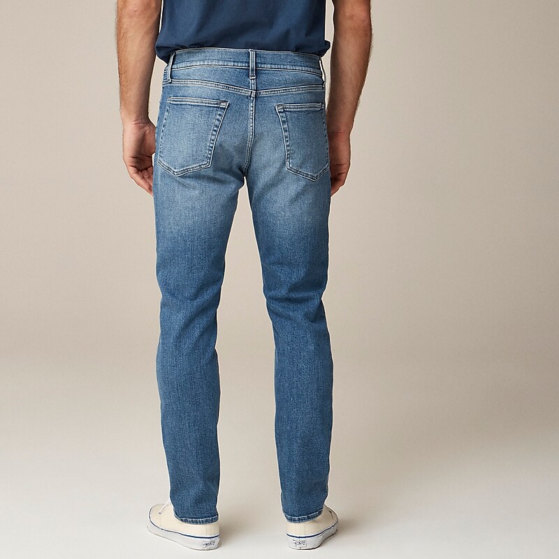 Bright Medium Indigo Wa J.Crew 1040 Athletic Tapered-fit stretch jean in medium wash | J.Crew Factory | NPUJE4258