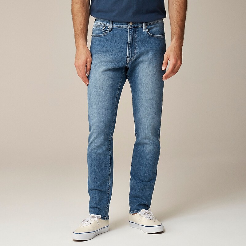 Bright Medium Indigo Wa J.Crew 1040 Athletic Tapered-fit stretch jean in medium wash | J.Crew Factory | NPUJE4258