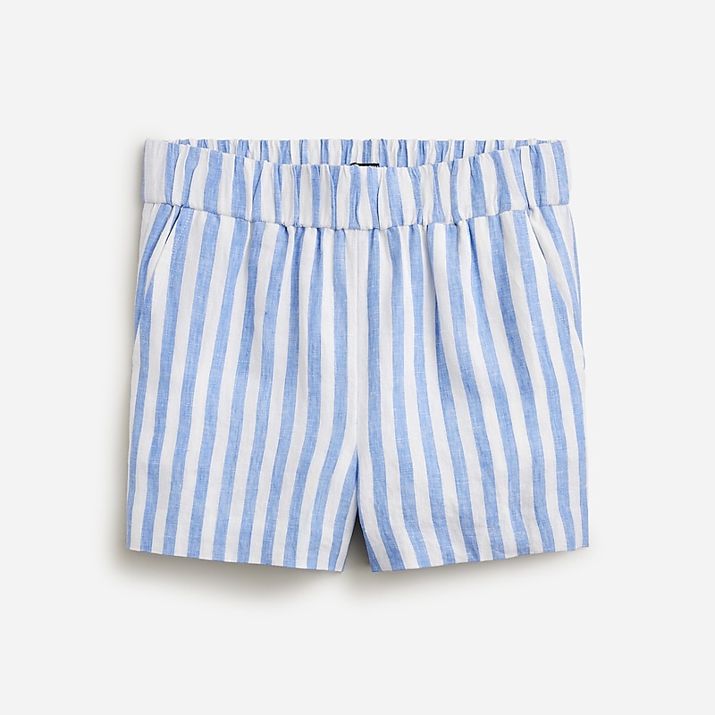 Brilliant Ocean White S J.Crew Tropez short in linen | J.Crew Factory | TIOJU1538