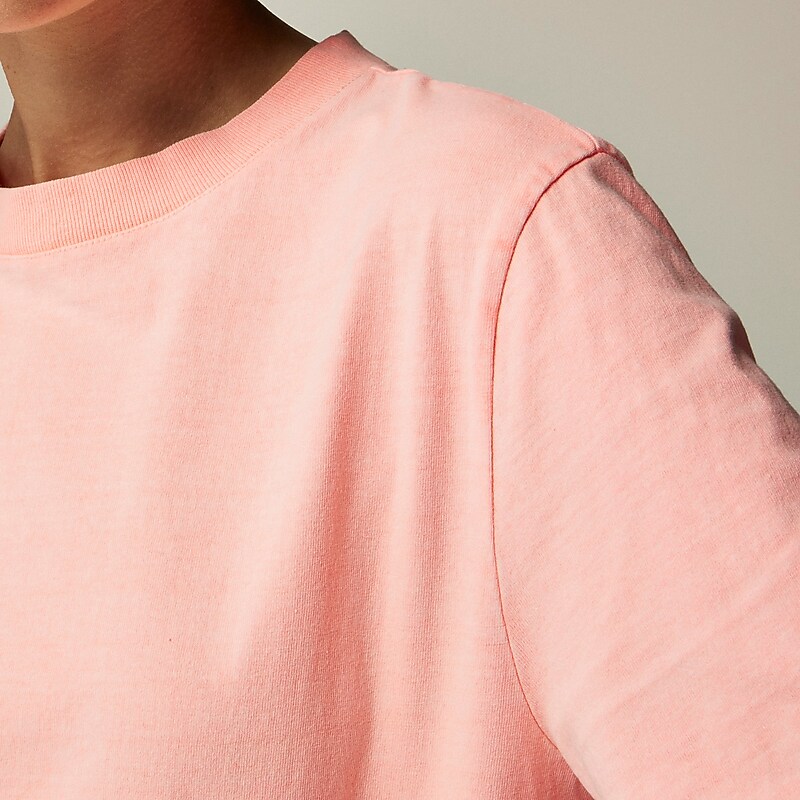 Brilliant Peony J.Crew Relaxed premium-weight cropped T-shirt | J.Crew Factory | ARZKO3847