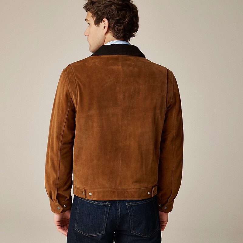 Brown J.Crew Limited-edition Wallace & Barnes work jacket in Italian suede | J.Crew Factory | RVELT6849