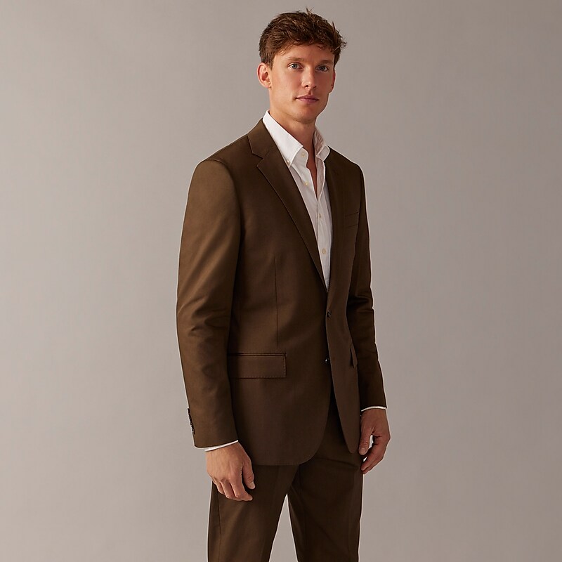 Brown J.Crew Ludlow Slim-fit suit jacket in Italian chino | J.Crew Factory | QNHRZ5086