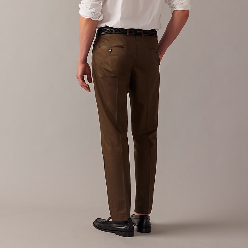 Brown J.Crew Ludlow Slim-fit suit pant in Italian chino | J.Crew Factory | WAEFD8091