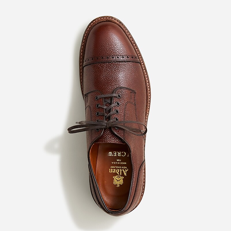 Brown Scotch Grain J.Crew Alden® for J.Crew cap-toe bluchers | J.Crew Factory | RYFGS3850