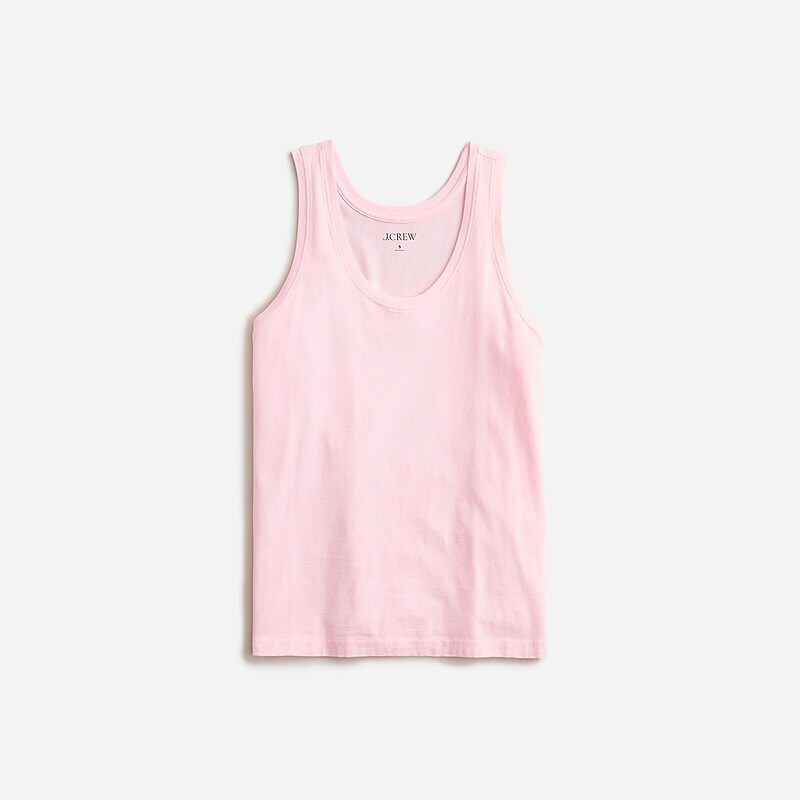 Bubblegum J.Crew Pima cotton scoopneck tank top | J.Crew Factory | WPYXR9024