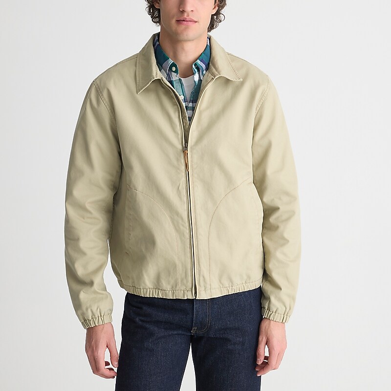 Burnished Khaki J.Crew Harrington jacket in cotton twill | J.Crew Factory | RAVOF8563