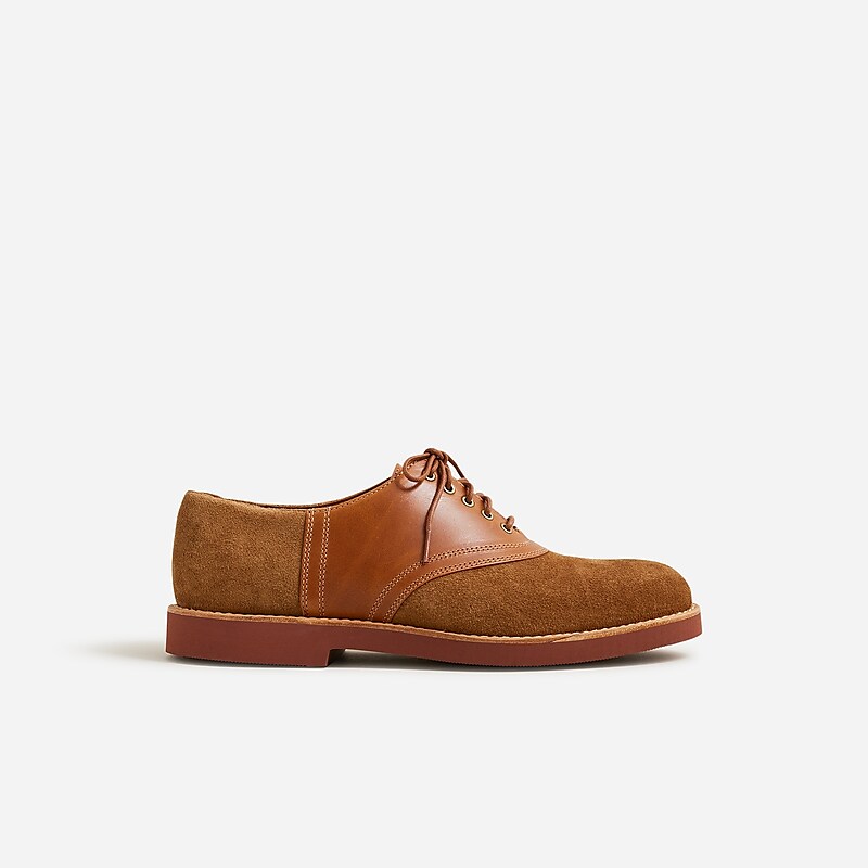 Camel English Tan Multi J.Crew Saddle shoes in leather and English suede | J.Crew Factory | YQXJH7658