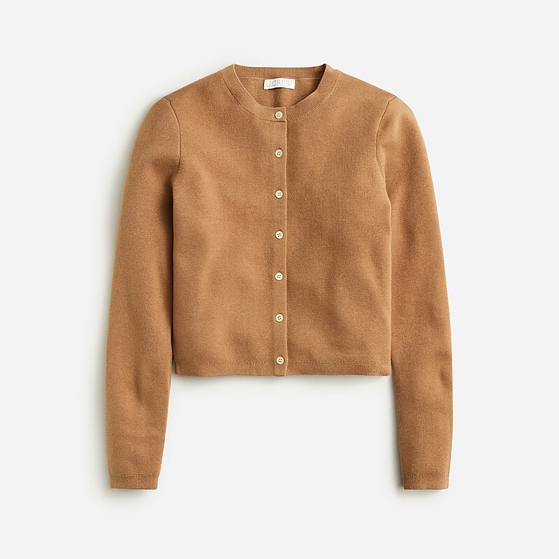 Camel J.Crew Cardigan sweater in TENCEL™-lyocell | J.Crew Factory | LHKPA6243