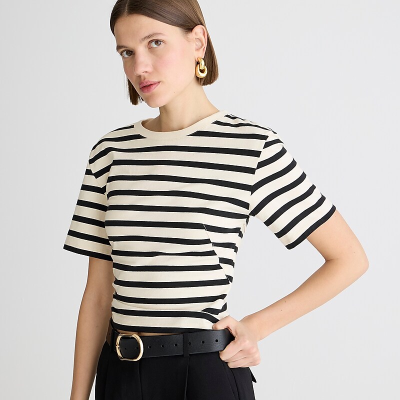 Carter Stripe J.Crew Mariner cloth fitted-waist T-shirt | J.Crew Factory | YNEUB9604