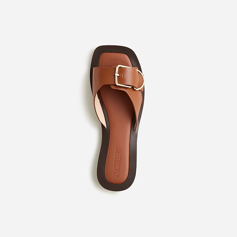 Cedar Brown J.Crew Callie sandals in leather | J.Crew Factory | ESBLV7685