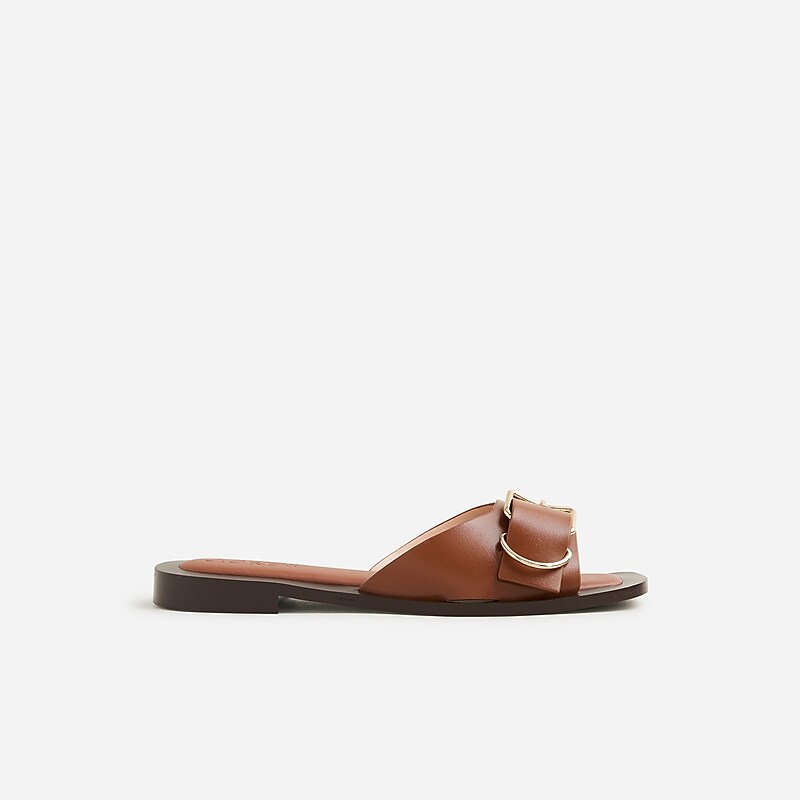 Cedar Brown J.Crew Callie sandals in leather | J.Crew Factory | ESBLV7685