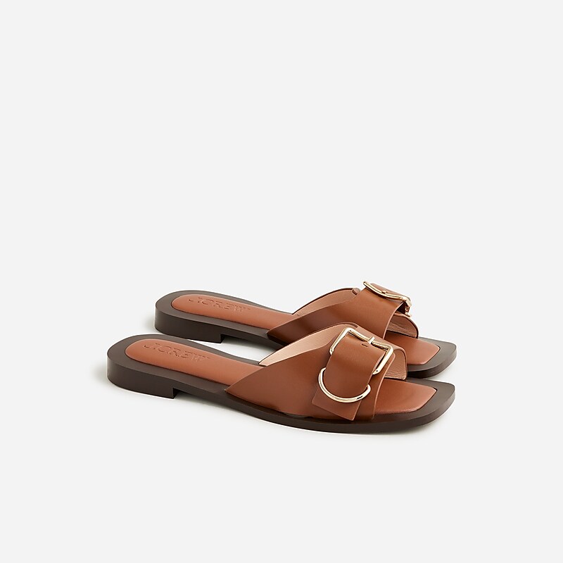 Cedar Brown J.Crew Callie sandals in leather | J.Crew Factory | ESBLV7685