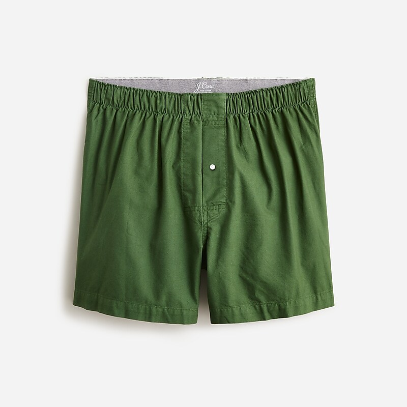 Championship Green J.Crew Boxer shorts in Broken-in organic cotton oxford | J.Crew Factory | ZWYXC7691