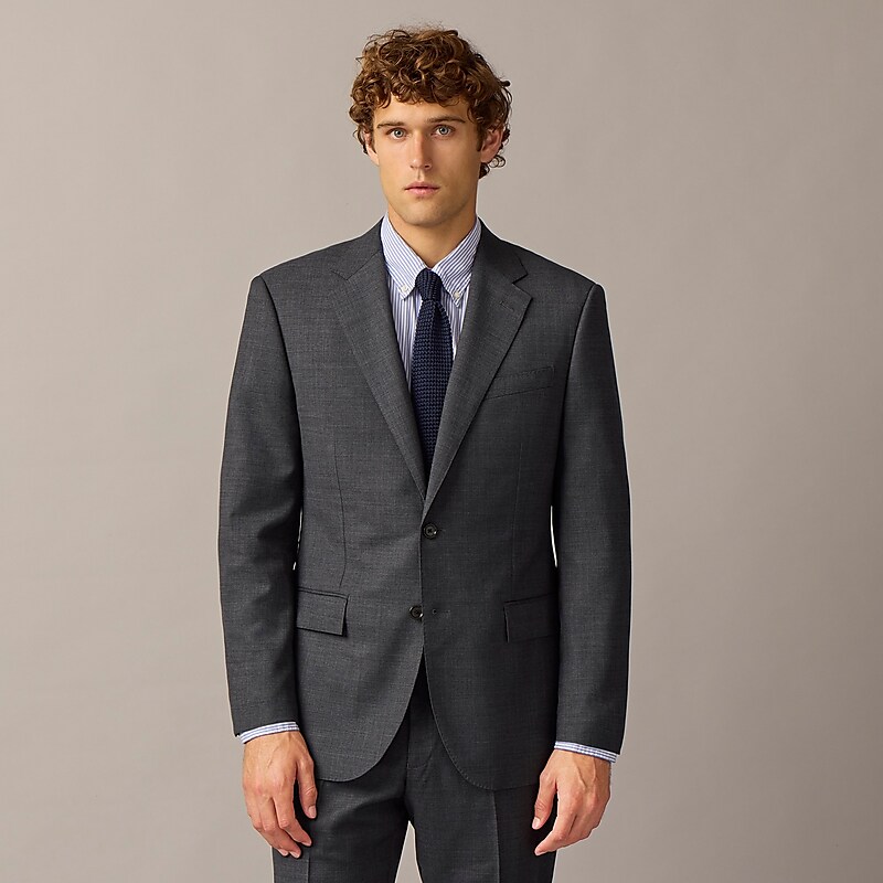 Charcoal J.Crew Crosby Classic-fit suit jacket in Italian stretch worsted wool blend | J.Crew Factory | NUCAZ5068