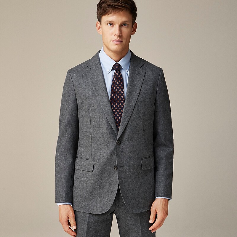 Charcoal J.Crew Ludlow Slim-fit blazer in English cotton-wool blend | J.Crew Factory | SYPZR8527