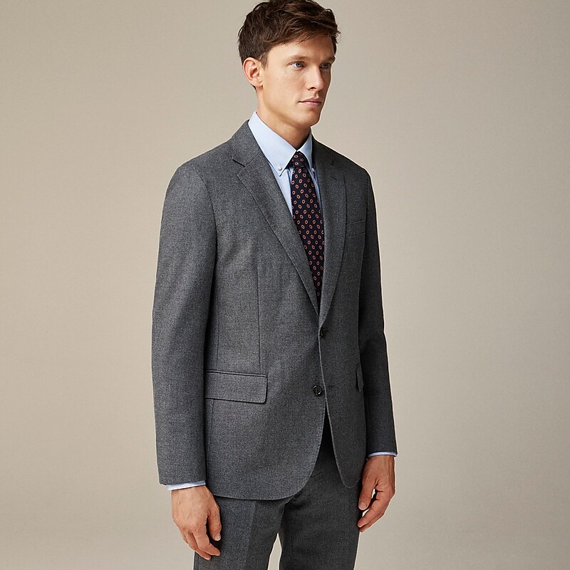 Charcoal J.Crew Ludlow Slim-fit blazer in English cotton-wool blend | J.Crew Factory | SYPZR8527