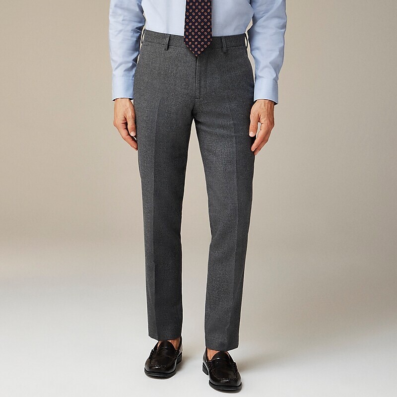 Charcoal J.Crew Ludlow Slim-fit suit pant in English cotton-wool blend | J.Crew Factory | OHCWB8352