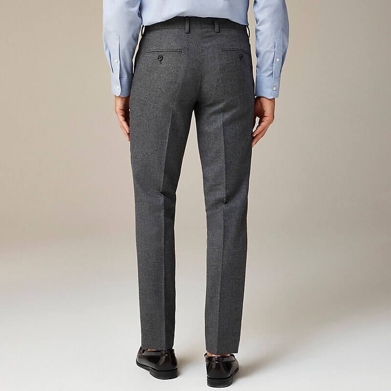 Charcoal J.Crew Ludlow Slim-fit suit pant in English cotton-wool blend | J.Crew Factory | OHCWB8352