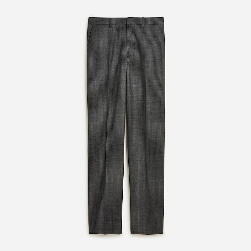 Charcoal Pinstripe J.Crew Bowery dress pant in stretch wool blend | J.Crew Factory | EWDLI0897