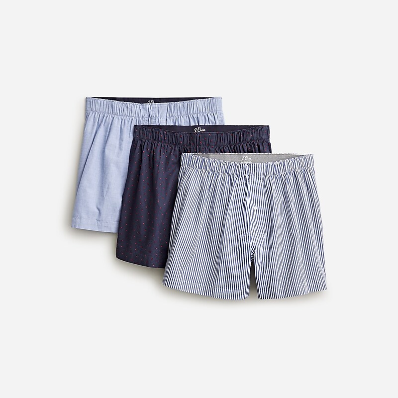 Classic Multi Pack Navy J.Crew Boxers three-pack | J.Crew Factory | SIZYH2085