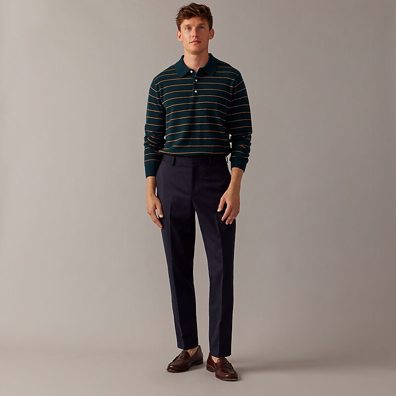 Classic Navy J.Crew Bowery dress pant in wool blend | J.Crew Factory | GZNEF1340