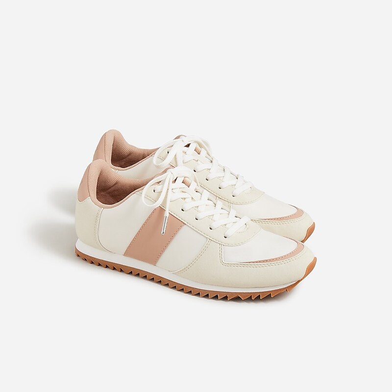 Clay Ivory J.Crew trainers in metallic colorblock | J.Crew Factory | XYTWM7384