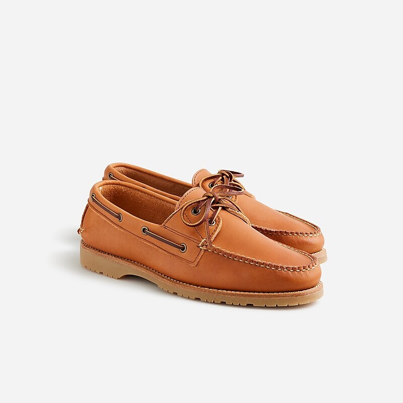 Cognac Essex J.Crew Rancourt & Co. X J.Crew Read boat shoes with lug sole | J.Crew Factory | AXTZB0752