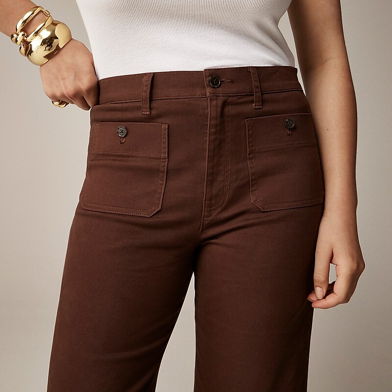 Dark Bark J.Crew Sailor slim wide-leg chino pant | J.Crew Factory | ECTVZ5012