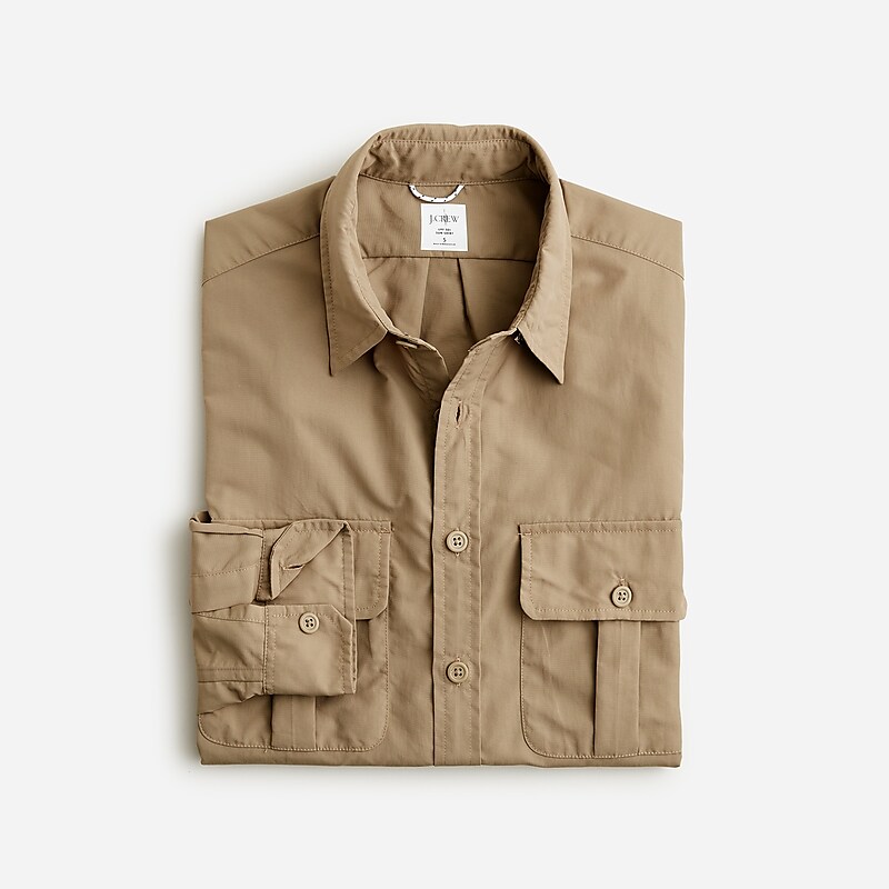 Dark Driftwood J.Crew Sun shirt in recycled nylon | J.Crew Factory | WXLRS7926