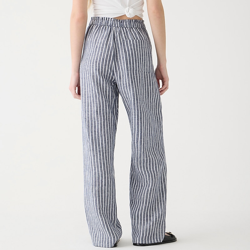 Dark Evening J.Crew Soleil pant in striped linen | J.Crew Factory | NSGMR7840