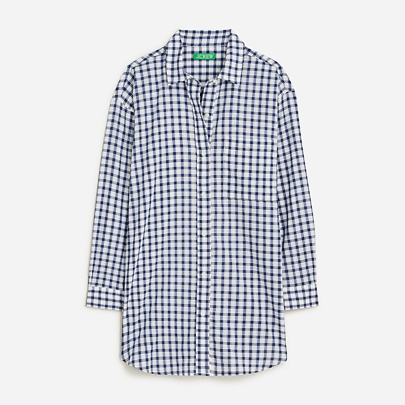 Dark Evening White J.Crew Cotton voile beach shirt | J.Crew Factory | DWBRY5047