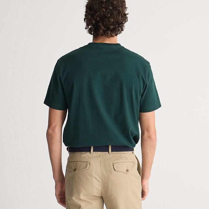 Dark Forest J.Crew Relaxed premium-weight cotton no-pocket T-shirt | J.Crew Factory | PGYCK1384