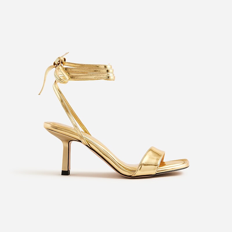 Dark Gold J.Crew Leni made-in-Spain lace-up sandals in leather | J.Crew Factory | ZLMCU0158