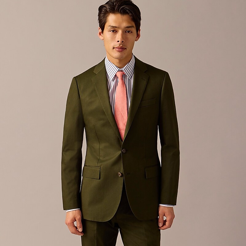 Dark Olive J.Crew Ludlow Slim-fit suit jacket in Italian chino | J.Crew Factory | HISAK1824