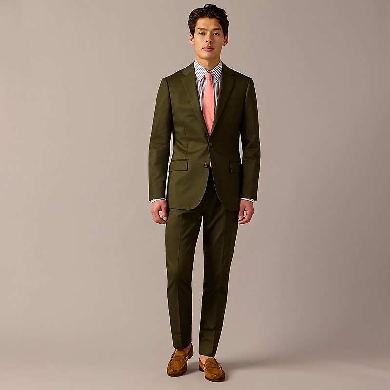 Dark Olive J.Crew Ludlow Slim-fit suit jacket in Italian chino | J.Crew Factory | HISAK1824