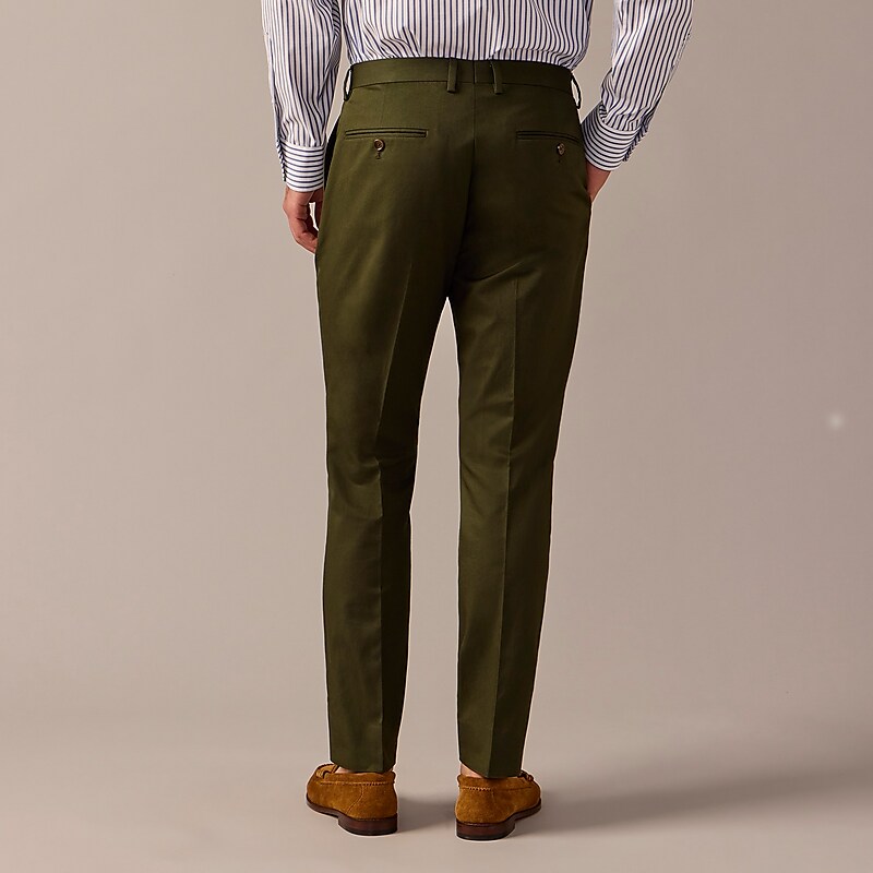 Dark Olive J.Crew Ludlow Slim-fit suit pant in Italian chino | J.Crew Factory | ZDRQE7954