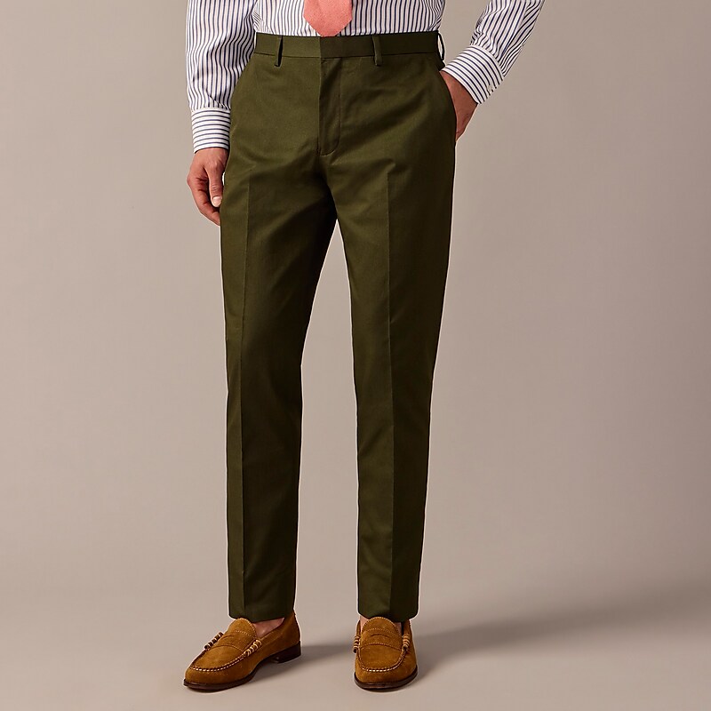 Dark Olive J.Crew Ludlow Slim-fit suit pant in Italian chino | J.Crew Factory | ZDRQE7954