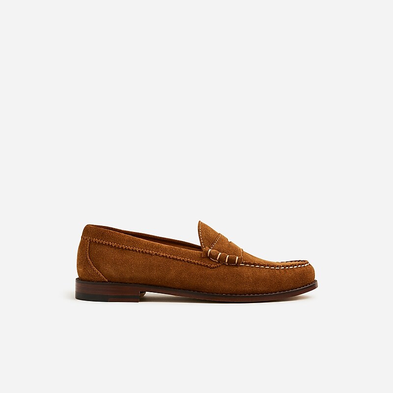 Dark Snuff Suede J.Crew Camden suede loafers with leather soles | J.Crew Factory | QNRXG8123