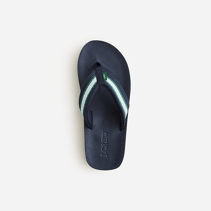 Darkest Indigo J.Crew Striped flip-flops | J.Crew Factory | KCTDG4307