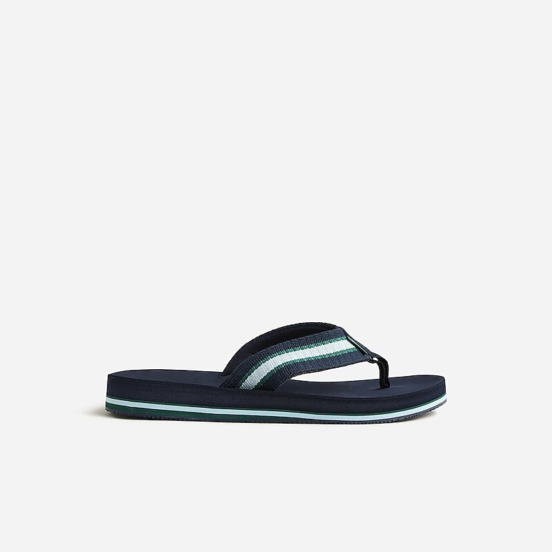 Darkest Indigo J.Crew Striped flip-flops | J.Crew Factory | KCTDG4307