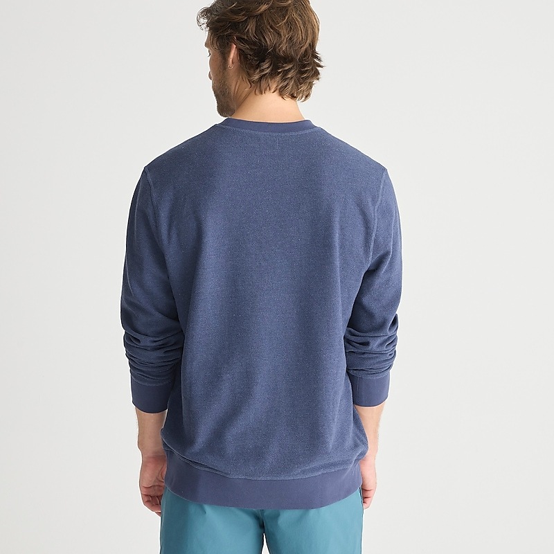 Darkest Indigo Single D J.Crew Long-sleeve textured sweater-tee | J.Crew Factory | MAZLH8573